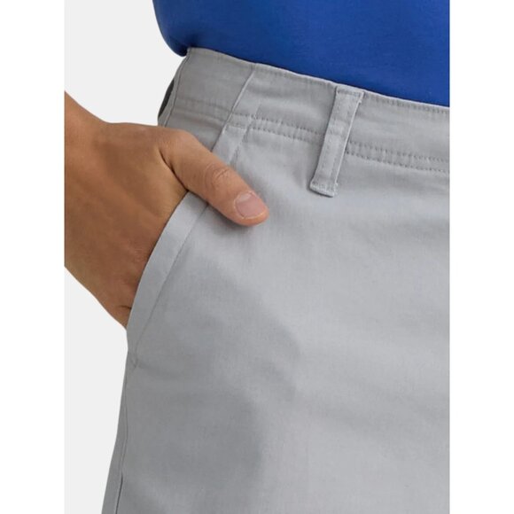 George Men's & Big Men's Stretch Twill Flat Front Shorts, 9" Inseam, Size 46 - Picture 2 of 5